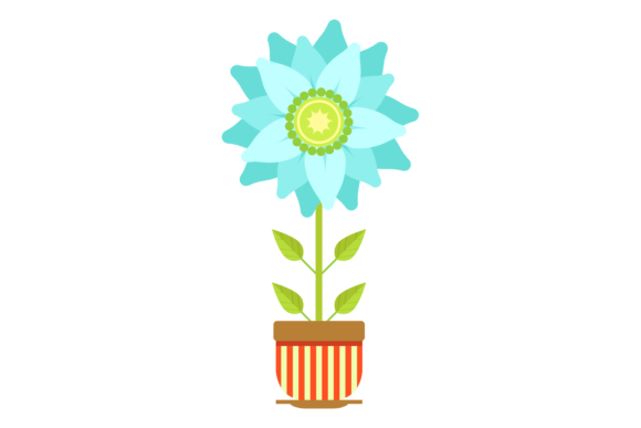 A Blue Flower in Pot: A Versatile Graphics Asset for Local Brands