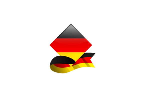 A Geometric Flag Germany Graphic for Editorial Use