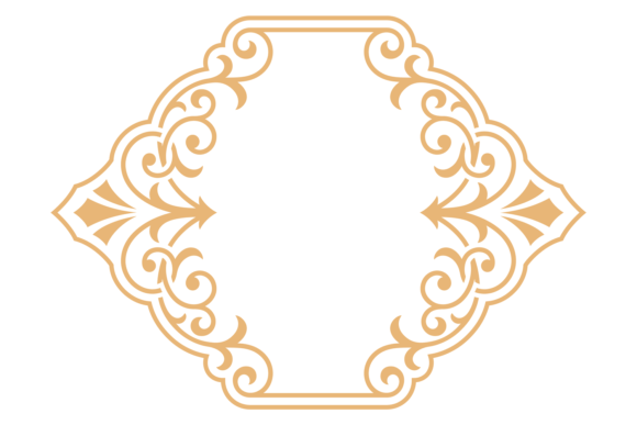 A Golden Vintage Frame for Editorial Graphics & Illustrations