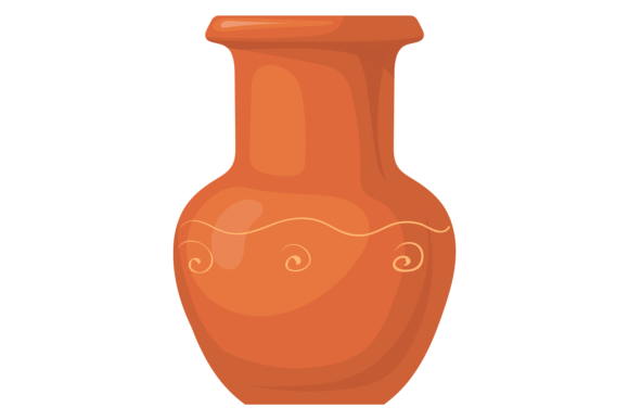 A Versatile Cartoon Vase Graphic for Editorial Illustrations