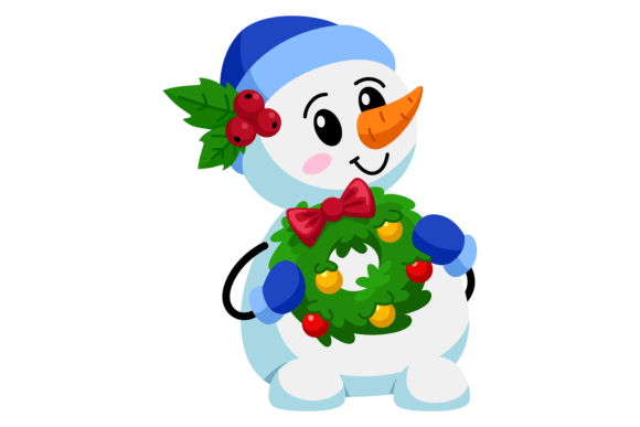 Christmas Snowman Graphics for Illustrations