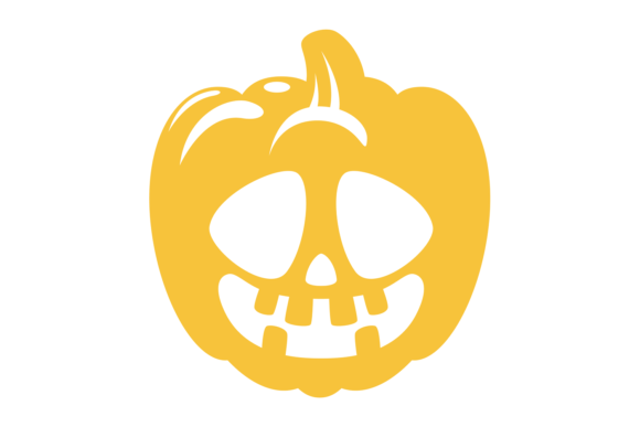 Funny Carched Pumpkin Face Graphic for Seasonal Illustrations