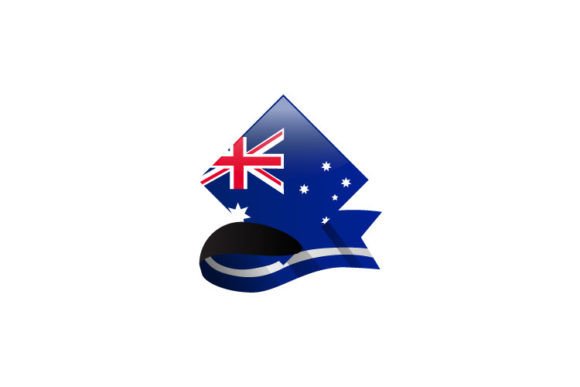 Geometric Flag Australia Graphic for Print and Illustration