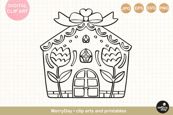 Gingerbread House Ornament Graphics: An Illustrator's Holiday Gem