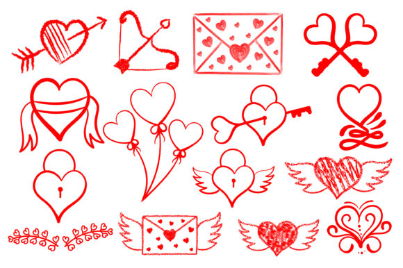 Love Hearts Elements: Vintage Graphics for Branding