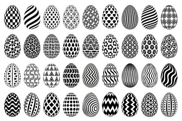 Monochrome Easter Eggs: A Graphic Designer's Review for Commercial Use