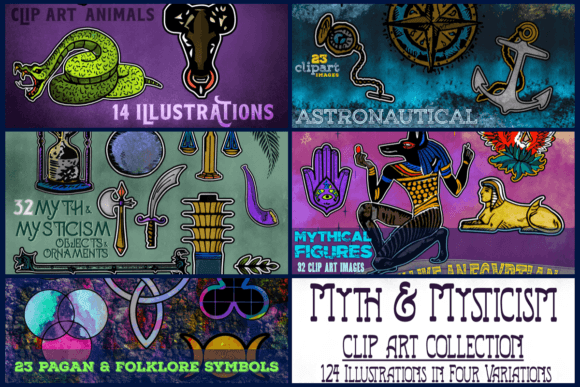 Myth Mysticism Illustrations for Local Business Graphics