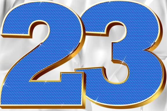Practical Review: Blue Numbers Golden Texture Pattern Graphics