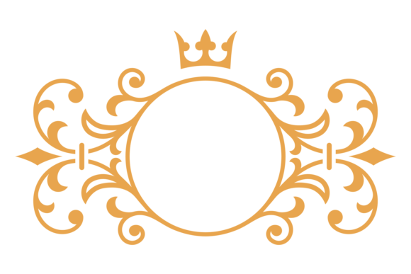 Royal Round Monogram Flourish for Premium Graphics