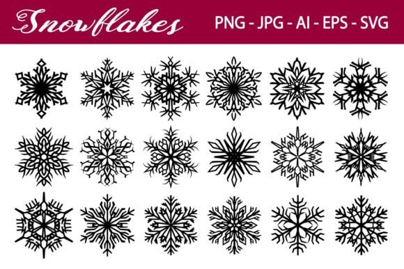 Snow Flakes Collection Graphics for Brand Illustrations