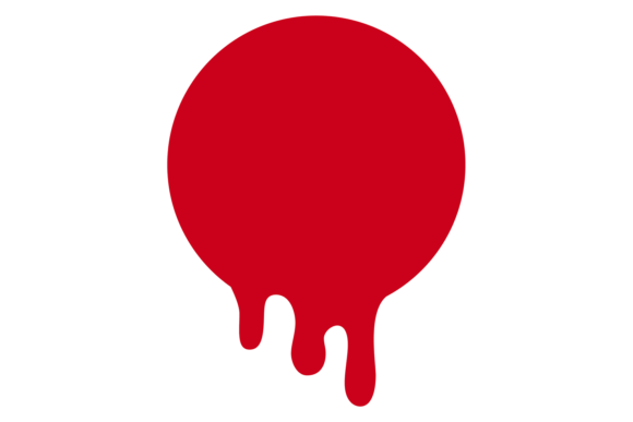 The Dripping Red Paint Circle in Graphics & Illustrations