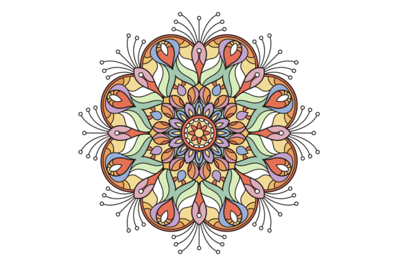 Using the Colorful Ethnic Fractal Graphic in Brand Illustrations