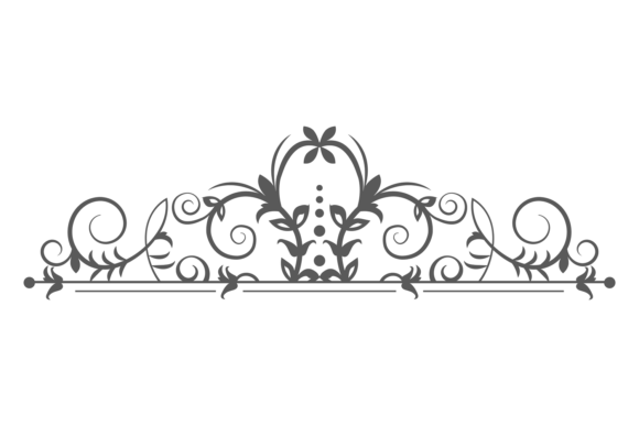 Vintage Ornate Header: A Swirl Deco Border for Elevated Projects